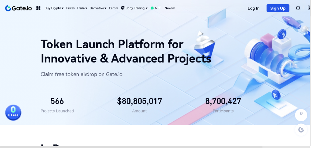 gate.io startup platform