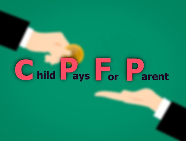 child pays for parent