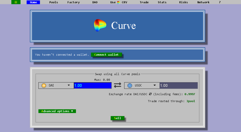 curve finance website